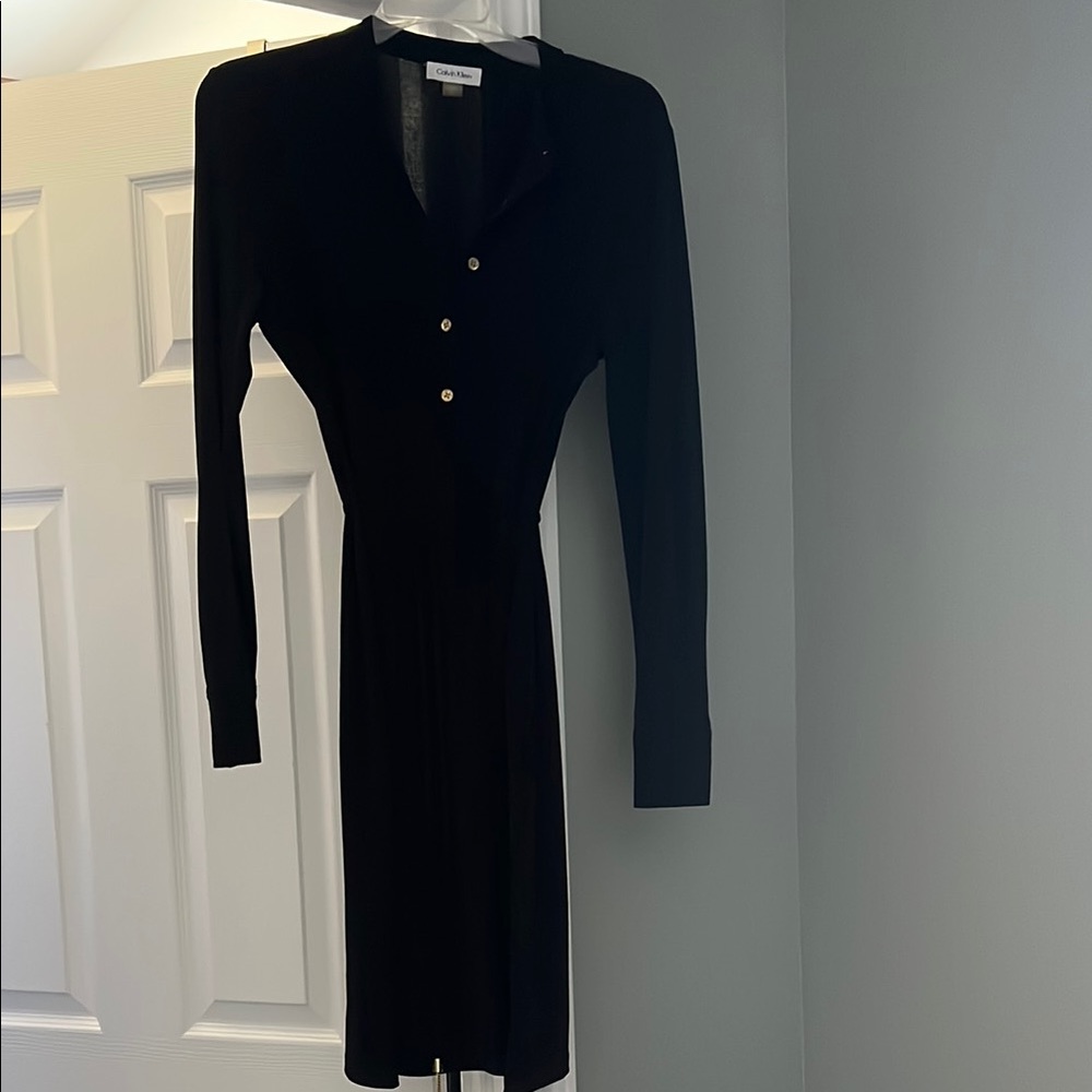 Calvin Klein Black Long Sleeve Dress